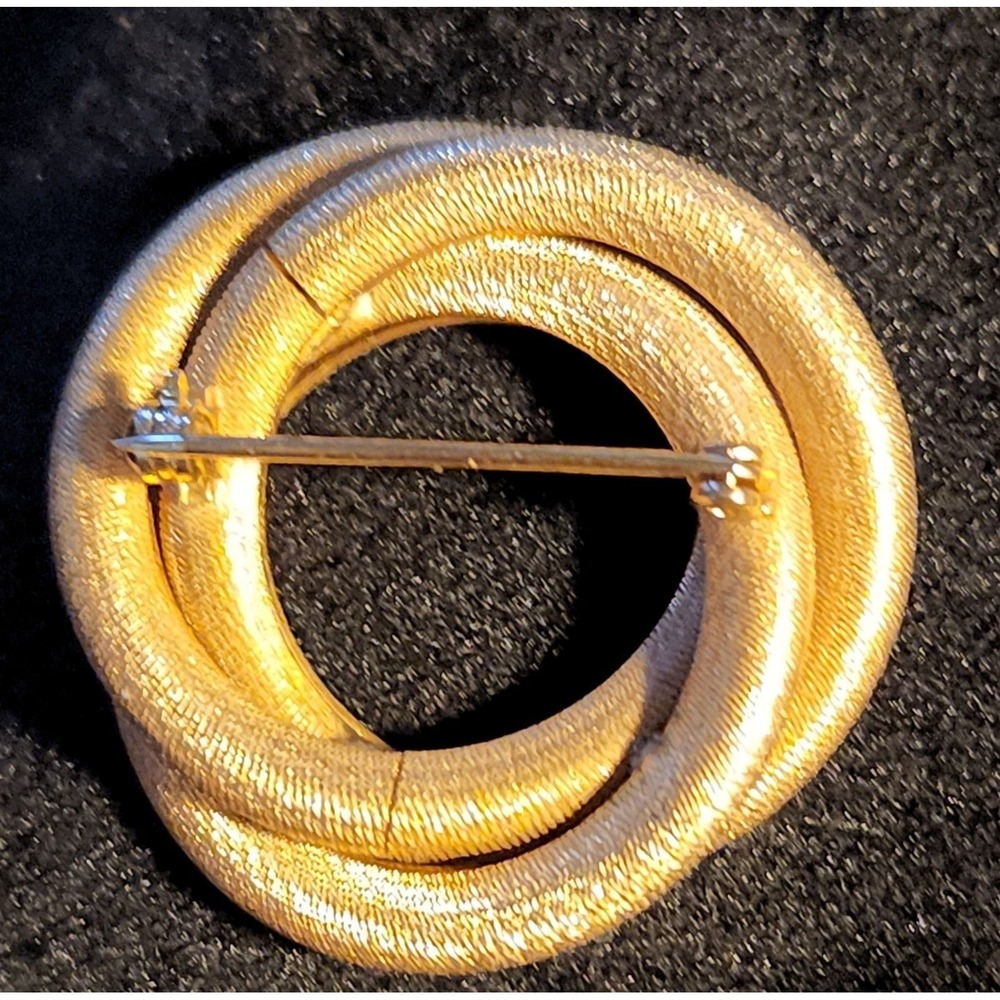 1950s Vintage Gold-tone Brooch Pin Miriam Haskell - Picture 2 of 3